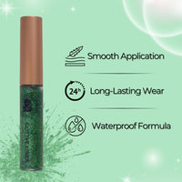 BOBI Glitter Eyeliner Green | Diamond Sparkle Finish | Waterproof Long Wear | Quick Dry Smudgeproof | Felt-Tip Precision | Cruelty-Free Paraben-Free-5ml - 4