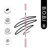 BOBI Eyebrow Pencil Black | Waterproof Smudgeproof Finish | Built-In Spoolie Brush | Long Lasting Smooth Texture | Paraben-Free Cruelty-Free | Precision Brow Definer-5 gm - 2