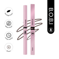 BOBI Eyebrow Pencil Brown | Waterproof Smudgeproof Finish | Built-In Spoolie Brush | Long Lasting Smooth Texture | Paraben-Free Cruelty-Free | Precision Brow Definer-5gm - 1