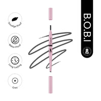 BOBI Eyebrow Pencil Grey | Waterproof Smudgeproof Finish | Built-In Spoolie Brush | Long Lasting Smooth Texture | Paraben-Free Cruelty-Free | Precision Brow Definer-5gm - 2