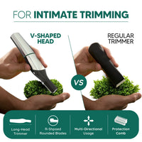 LetsShave Head, Face & Body Groomer for Men, 6 Grooming Heads + 6 Combs + 1 Stand Combo