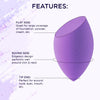 Bronson professional Beauty Blender Makeup Sponge -Purple