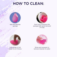 Bronson professional Beauty Blender Makeup Sponge -Purple