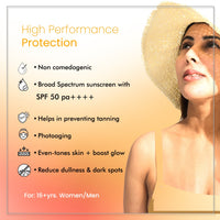 By NAKED fact Multivitamin Sunscreen with TiO2 & Niacinamide| SPF 50 for Men & Women | 50 g