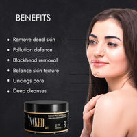 By NAKED fact Radiant Pro Charcoal Exfoliating Face Scrub for Men & Women | 100g