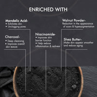 By NAKED fact Radiant Pro Charcoal Exfoliating Face Scrub for Men & Women | 100g