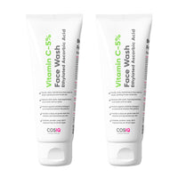 CosIQ Vitamin C-5% Brightening and Glow Face Wash, 100ml (Pack of 2)