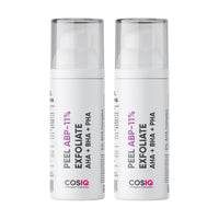CosIQ ABP 11% Beginner Friendly Exfoliating Peel AHA 6% | PHA 4% | BHA 1% Peeling Solution, 30ml (Pack of 2)