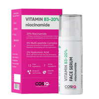 CosIQ Niacinamide Vitamin B3-20% Face Serum, 30ml (Pack of 2)
