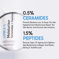 CosIQ CPM 2% Ceramides with Peptides Moisturizer for Intense Moisturizing and Skin Strengthening, 100ml (Pack of 2)