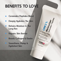 CosIQ CPM 2% Ceramides with Peptides Moisturizer for Intense Moisturizing and Skin Strengthening, 100ml (Pack of 2)