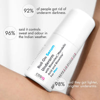 CosIQ Brightening Underarm Roll On Serum for Men, 40ml (Pack of 3)