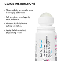 CosIQ Brightening Underarm Roll On Serum for Men, 40ml (Pack of 3)