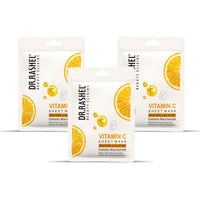 Dr.Rashel Vitamin C Face Sheet Mask With Serum For Women and Men 20 gm * 3