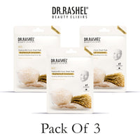 Dr.Rashel Rice Face Sheet Mask With Serum For Women and Men 20 gm * 3