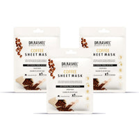 Dr.Rashel Coffee Face Sheet Mask With Serum For Women and Men 20 gm * 3
