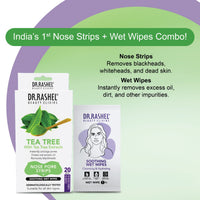 DR.Rashel Tea Tree Nose Pore Strips| 10 Strips & 10 Wipes 35 gm