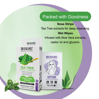 DR.Rashel Tea Tree Nose Pore Strips| 10 Strips & 10 Wipes 35 gm