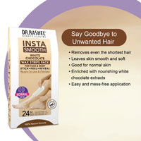 DR.RASHEL INSTA SMOOTH WAX STRIPS PACKS 24PCS - WHITE CHOCOLATE 50 gm