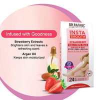 DR.RASHEL INSTA SMOOTH WAX STRIPS PACKS 24PCS - STRAWBERRY 50 gm