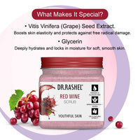 DR.RASHEL Red Wine Scrub | Exfoliating & Revitalizing Scrub for Smooth, Radiant Skin (380ML)
