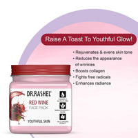 DR.RASHEL Red Wine Face Pack | Brightening & Firming Pack for Glowing, Youthful Skin (380ML)