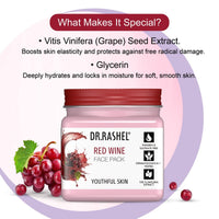 DR.RASHEL Red Wine Face Pack | Brightening & Firming Pack for Glowing, Youthful Skin (380ML)