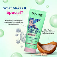 DR.RASHEL Korean Glass Skin Essence Face Wash | Hydrating & Radiance-Boosting Cleanser for Smooth, Dewy Skin (100ML)