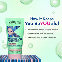 DR.RASHEL Korean Glass Skin Face Wash | Travel-Friendly Cleanser for Dewy Glow & Clear Skin (50ML)