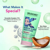 DR.RASHEL Korean Glass Skin Face Wash | Travel-Friendly Cleanser for Dewy Glow & Clear Skin (50ML)