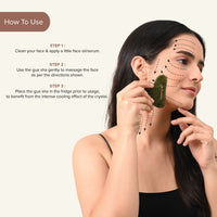 Dromen & Co Jade Gua Sha Natural Stone Face Massager (Green)
