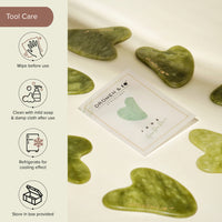 Dromen & Co Jade Gua Sha Natural Stone Face Massager (Green)