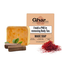 Ghar Soaps Magic Soap Sandal Wood And Saffron for DeTan and Glowing Brightening Skin