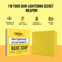 Ghar Soaps Magic Sandalwood & Saffron + Kojic Acid 2% Soap Combo | DeTan, Brightening & Pigmentation Care 100 gm * 2