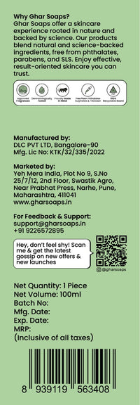 Ghar Soaps Anti-Acne with Salicylic Acid, Neem for Clear Skin, 100 ml Face Wash