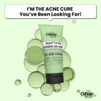 Ghar Soaps Anti-Acne with Salicylic Acid, Neem for Clear Skin, 100 ml Face Wash