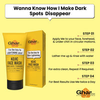 Ghar Soaps Skin Lightening with Kojic Acid + Turmeric, Brighter Skin Face Wash