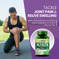 Vlado's Himalayan Organics Alfalfa, Calcium Citrate Malate 1200mg with Vitamin D, K2 (MK7), B12, Zinc & Magnesium - 120 Veg Tablets