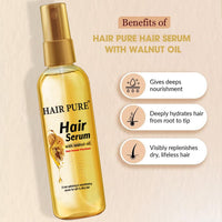 Hair Pure Hair Serum With Walnut Oil For Frizz Control, Shine & Nourishment - 100 ml