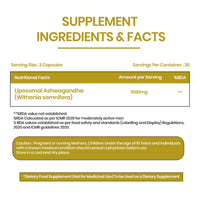 Vlado's Liposomal Ashwagandha 1000mg - Energy & Endurance, 60 Veg Caps