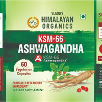 Vlado's Himalayan Organics KSM - 66 Ashwagandha 1000Mg I KSM-66 I Boost Energy, Strength, Stamina