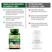 Vlado's Himalayan Organics Vitamin B Complex with 100% RDA B1, B2, B3, B5, B6, B7, B9 & B12