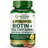 Vlado's Liposomal Biotin 10,000mcg + Multivitamins - Hair, Skin, Nails, 120 Tabs