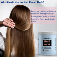 Hair Pure Hair Repair Mask For Damaged Hairs With Hydrolized Keratin - 900ml