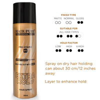 Hair Pure Pro-Vitamin B5 Conditioning Formula Extra Hold Hair Spray - 250 ml