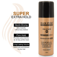 Hair Pure Pro-Vitamin B5 Conditioning Formula Extra Hold Hair Spray - 100 ml Pack of 2