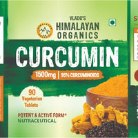 Vlado's Himalayan Organics Curcumin With Biopiperine 1500mg 90 Tablets