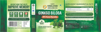Vlado's Himalayan Organics Ginkgo Biloba for Healthy Brain Functions | 500Mg | 60 Veg Capsules