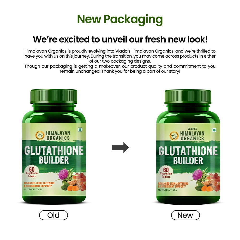 glutathione himalaya Vlado’s Himalayan Organics Japanese L Tablets Reduced (98%) with Hyaluronic Acid Vitamin E + Biotin | Glutathione Supplement Himalayan Organics Skin Glow Glutathione