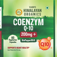 Vlado's Himalayan Organics COENZYME Q-10 200mg With BioPepper - 5mg Supplement